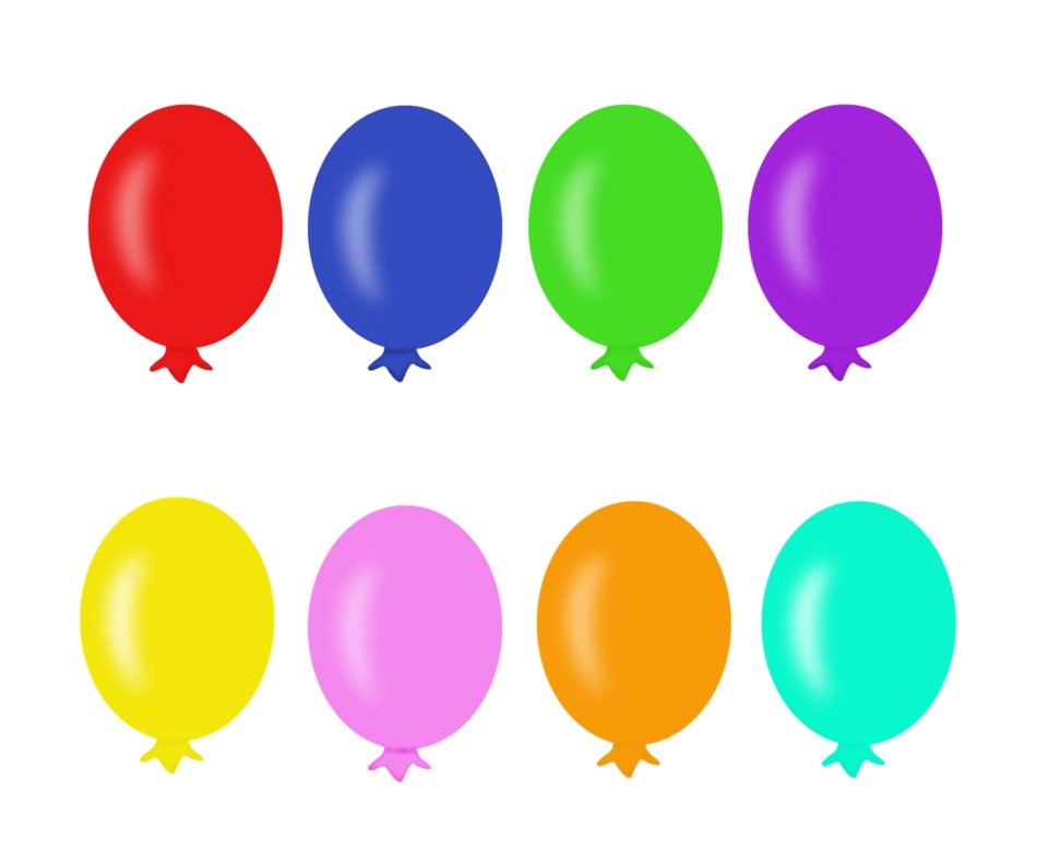 Color Birthday Balloon drawing free image download