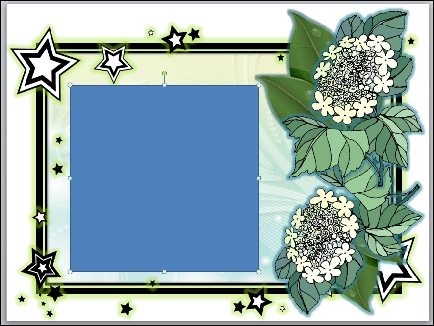 Frame with stars and flowers free image download