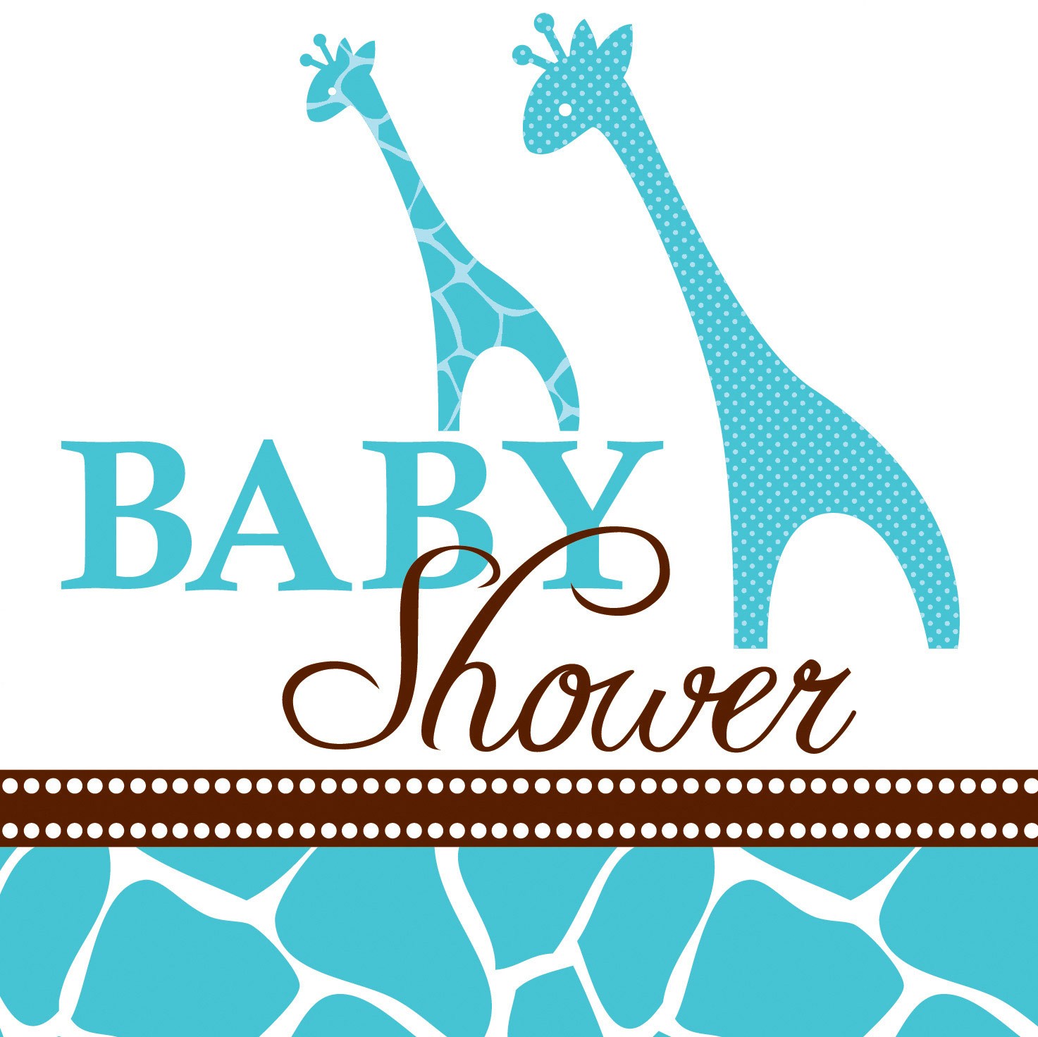 Baby Blue Giraffe Baby Shower