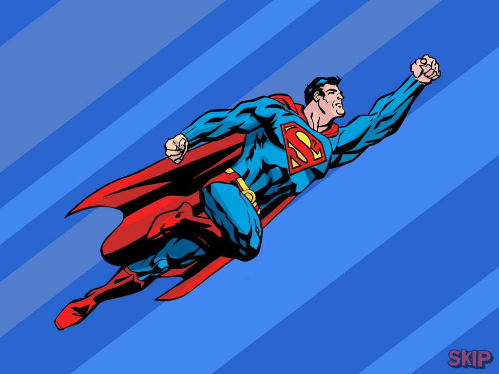 Superman Flying drawing free image download