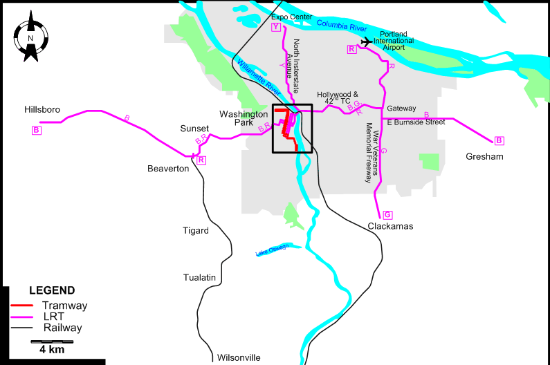Portland Oregon Map free image download