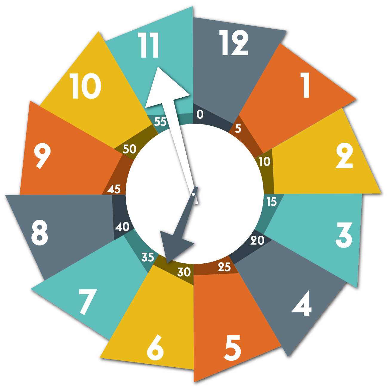Clock with abstract elements as a graphic illustration free image download