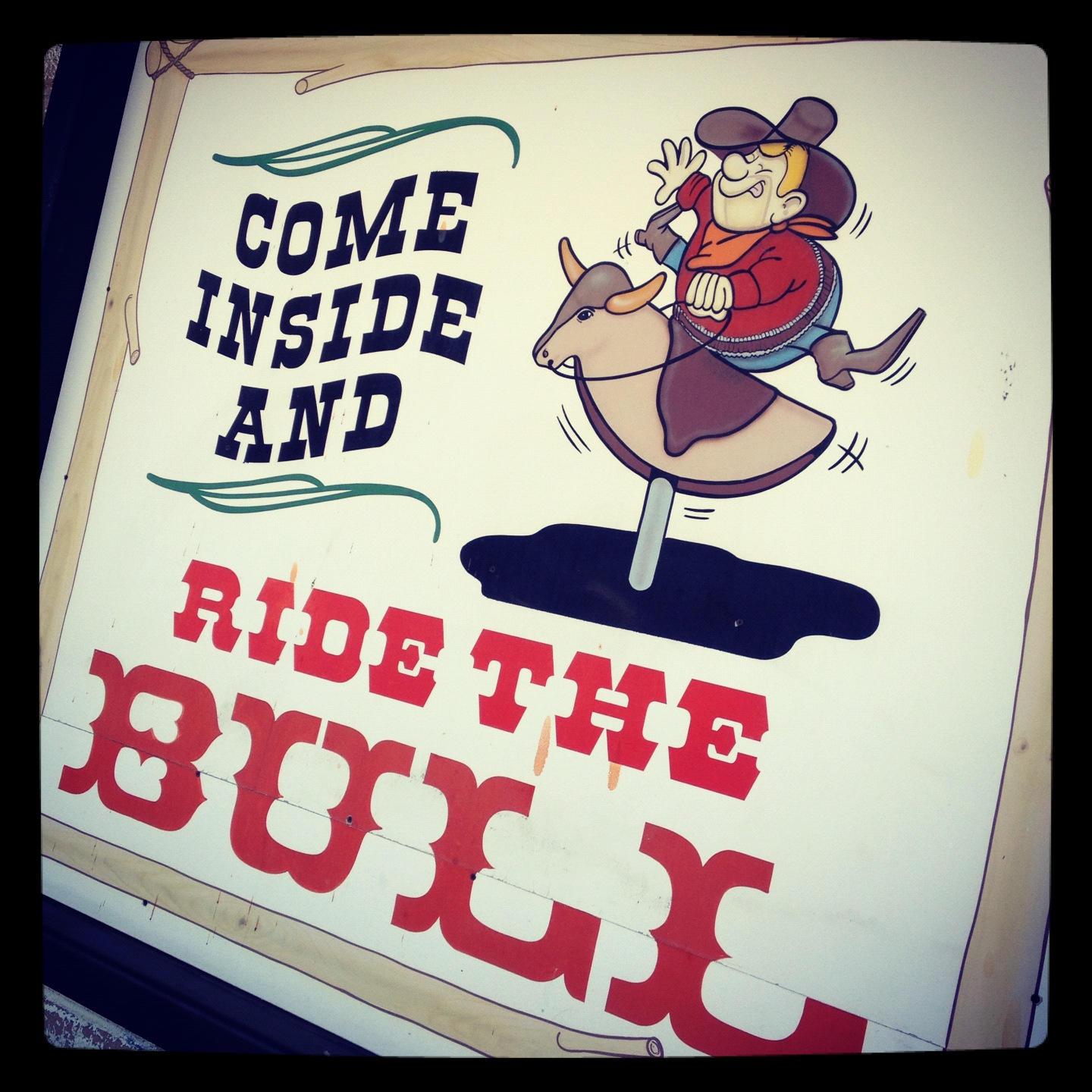 Mechanical cartoon bull in the picture with inscriptions free image