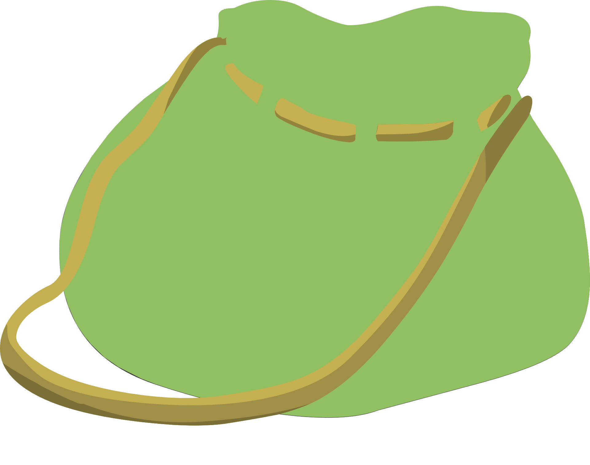 Graphic image of a green bag free image download