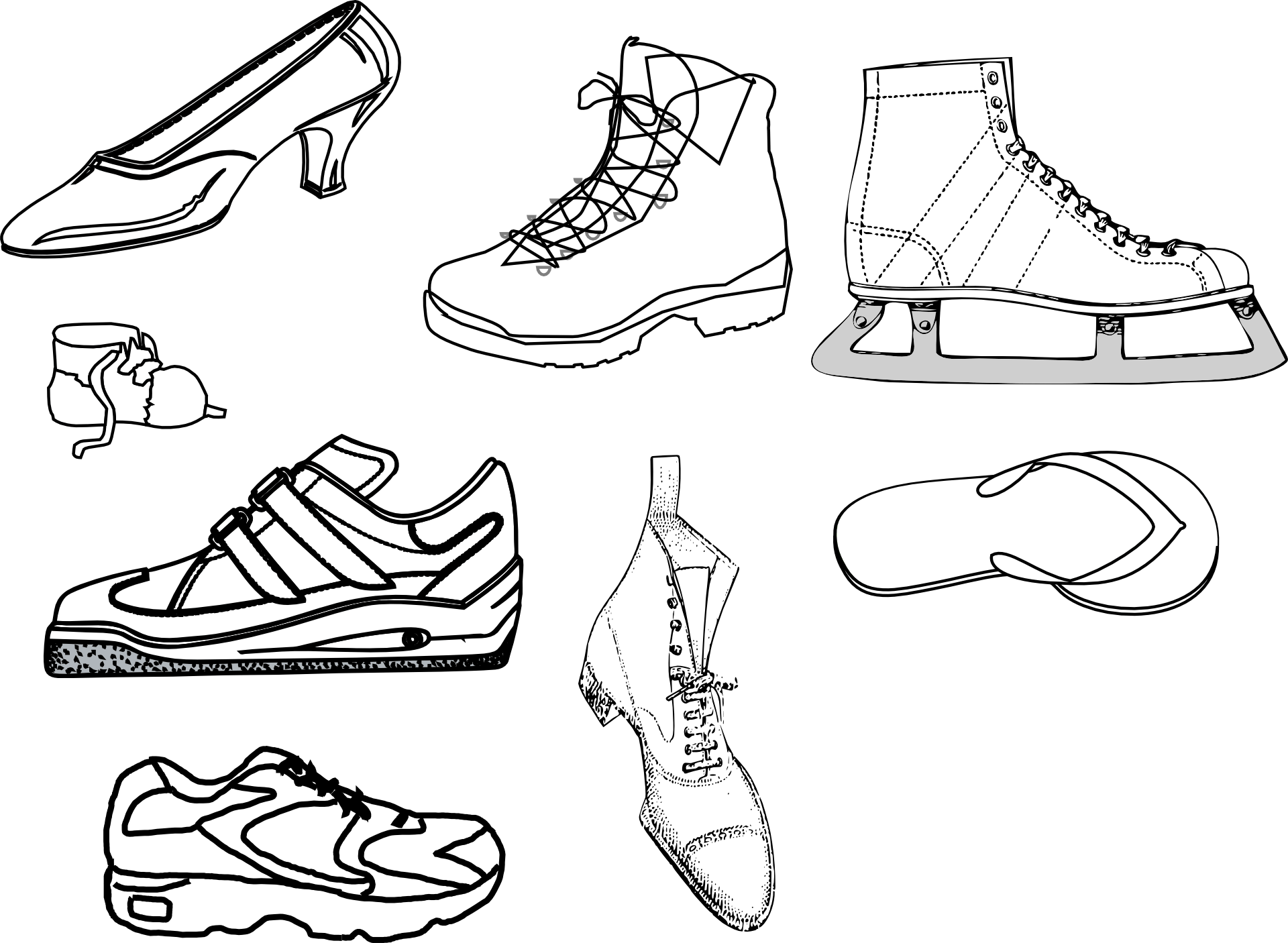 Footwear shoes drawing free image download