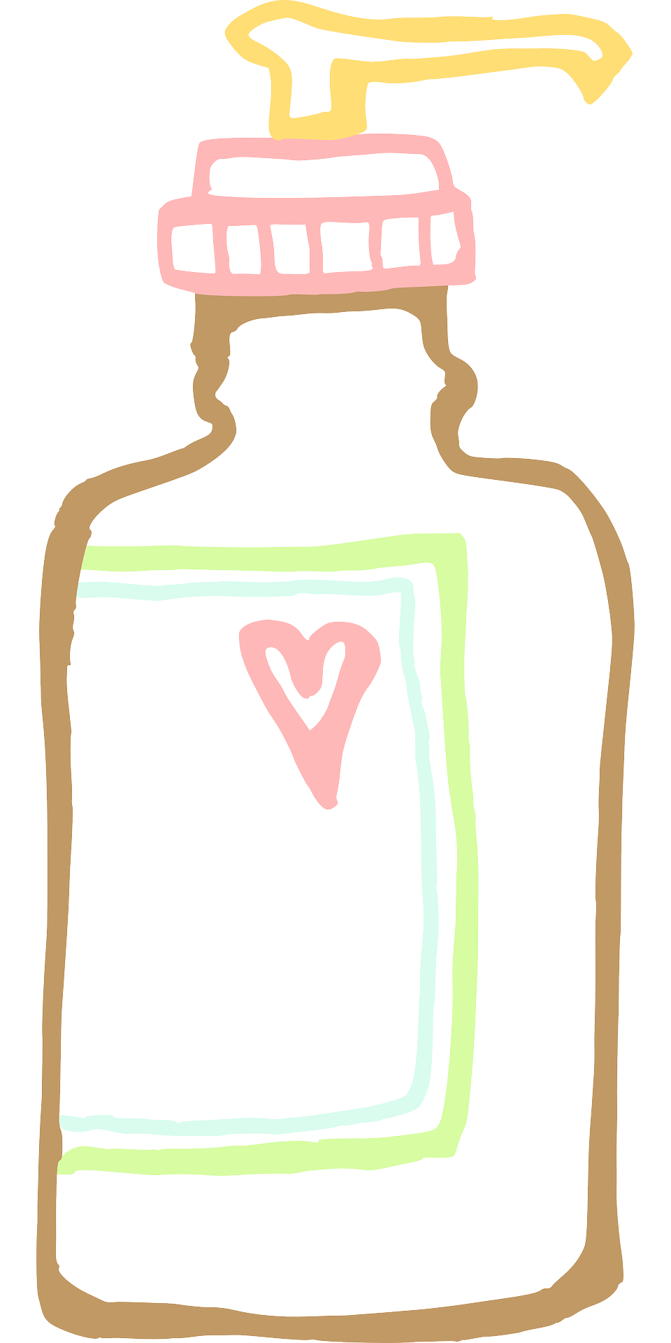 Lotion bottle drawing free image download