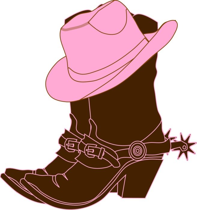 Cartoon Cowboy Boots With Spurs drawing free image download