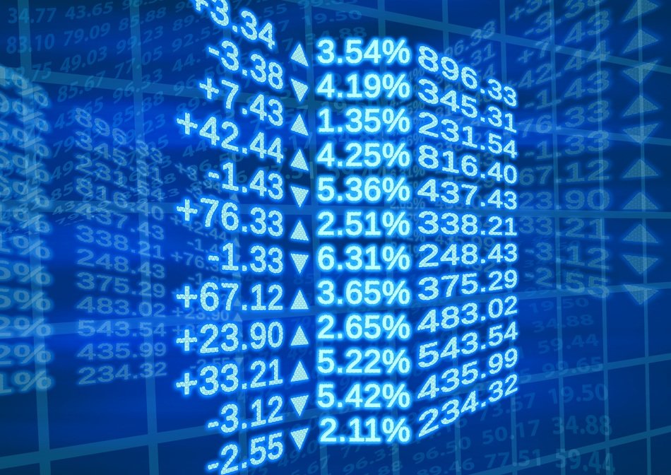 Stock Exchange rate, blue drawing free image download