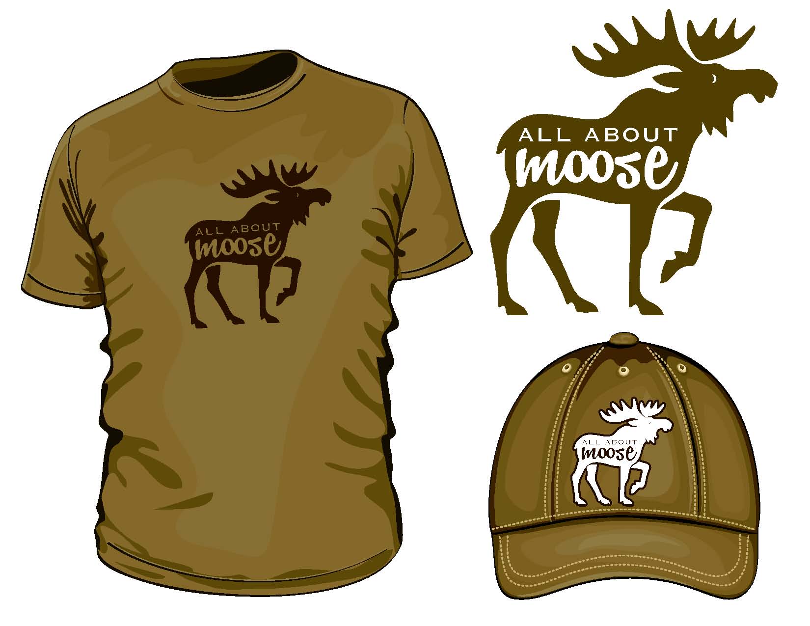 Clip art of Moose Logo Clothes free image download