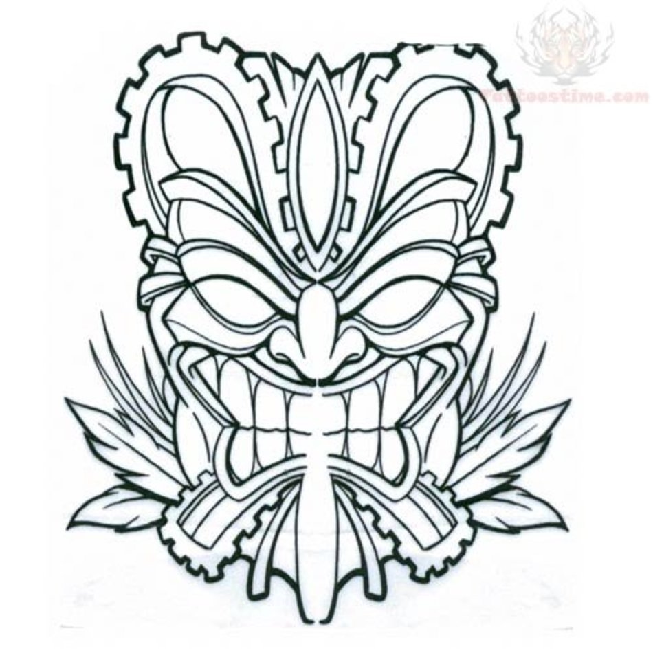 Tiki Mask Tattoo Designs free image download