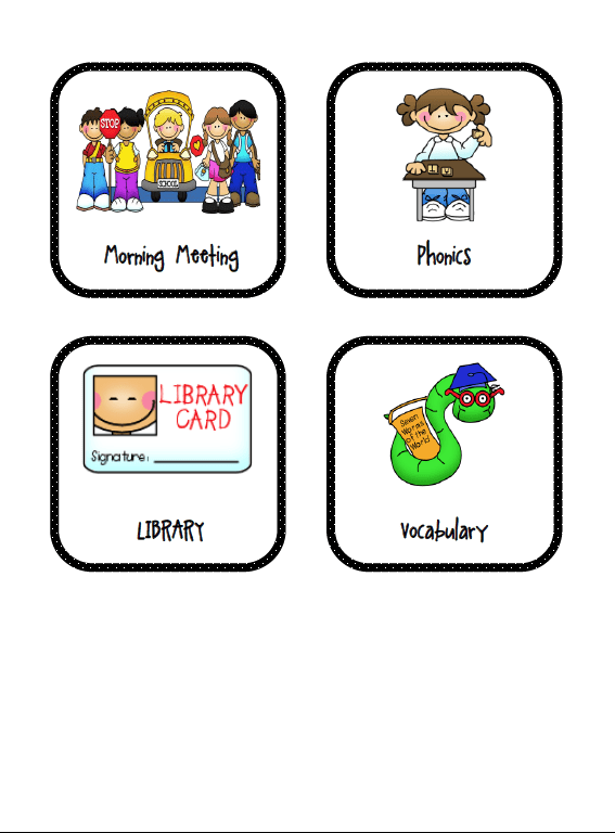 Preschool Daily Schedule Clip Art free image download
