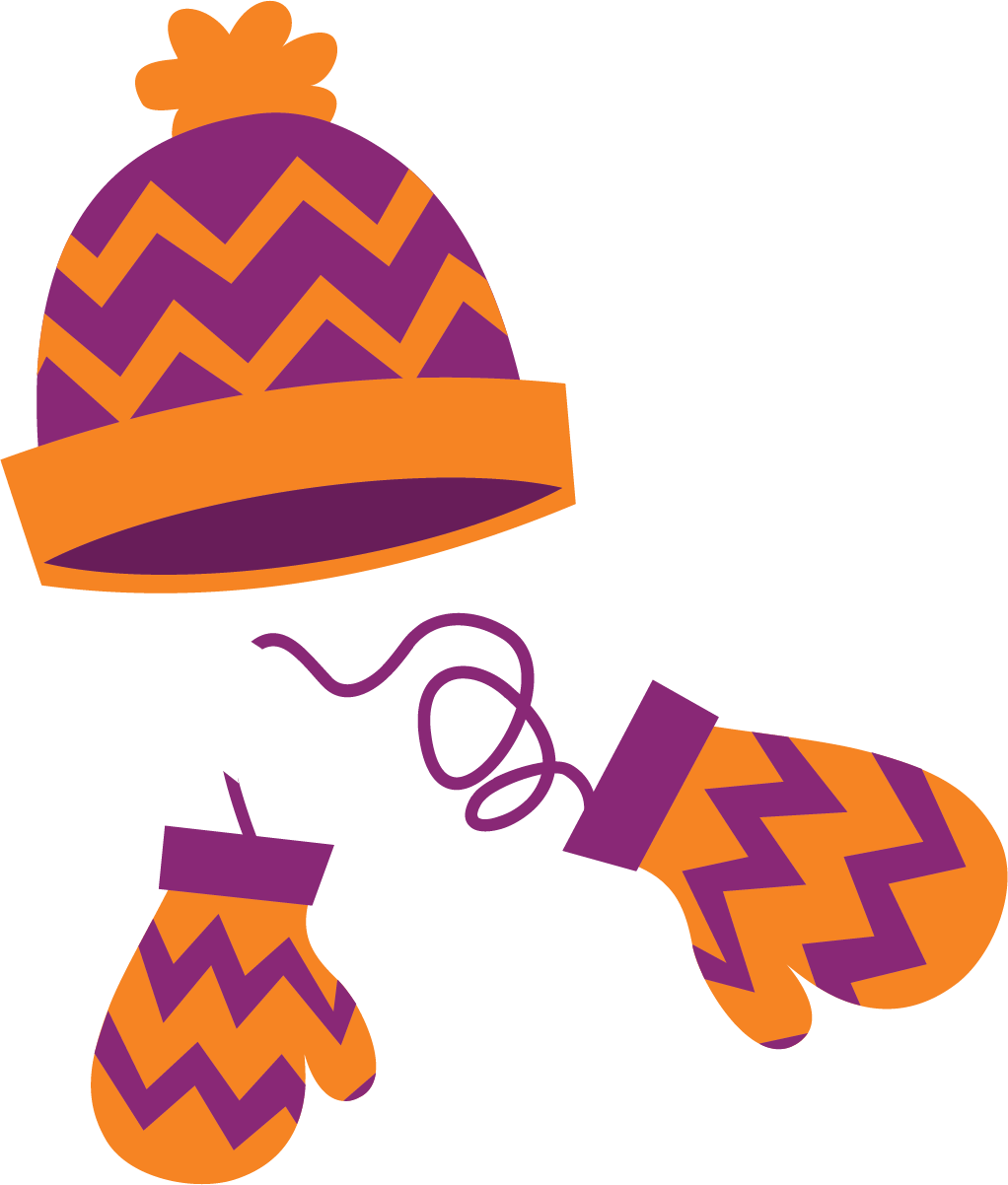 Kids Winter hat and gloves, Clip Art free image download