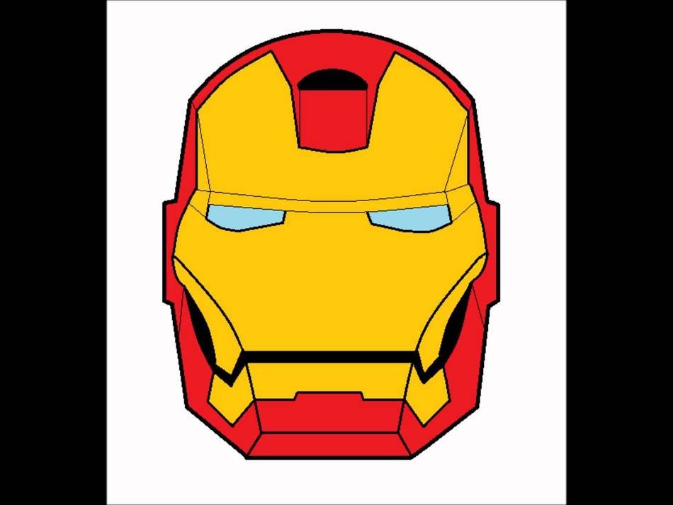 Mask of Iron Man, drawing free image download