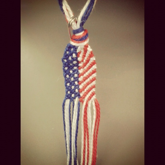 American Flag Friendship Bracelet free image download