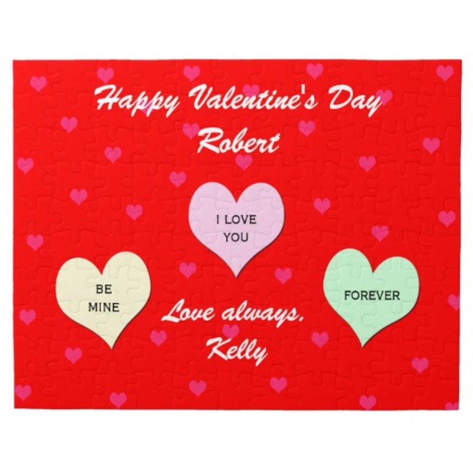 Custom Heart Valentine Jigsaw Puzzle Gift In Tin free image download