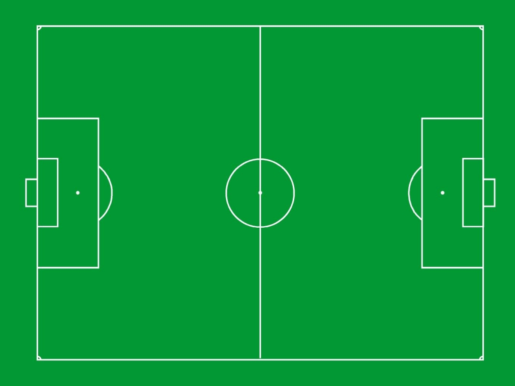 Painted rectangular soccer field free image download