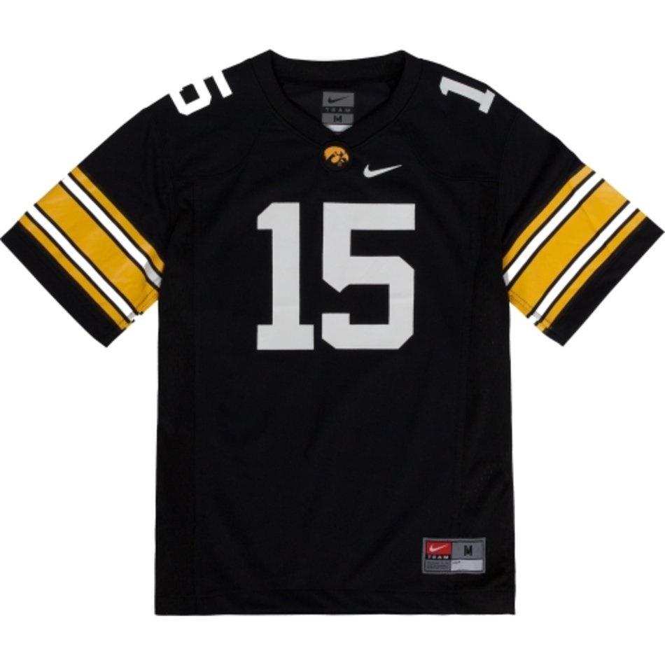 Nike Youth Iowa Hawkeyes Black 15 Football Game Jersey free image download