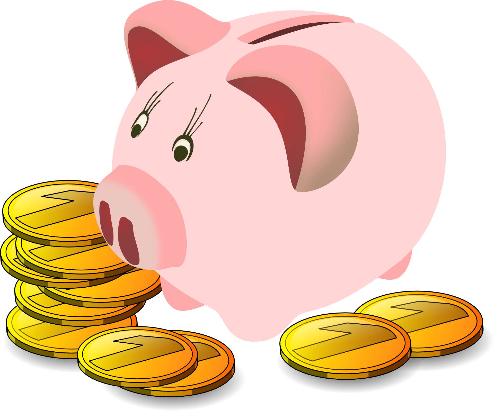 Savings box pig drawing free image download