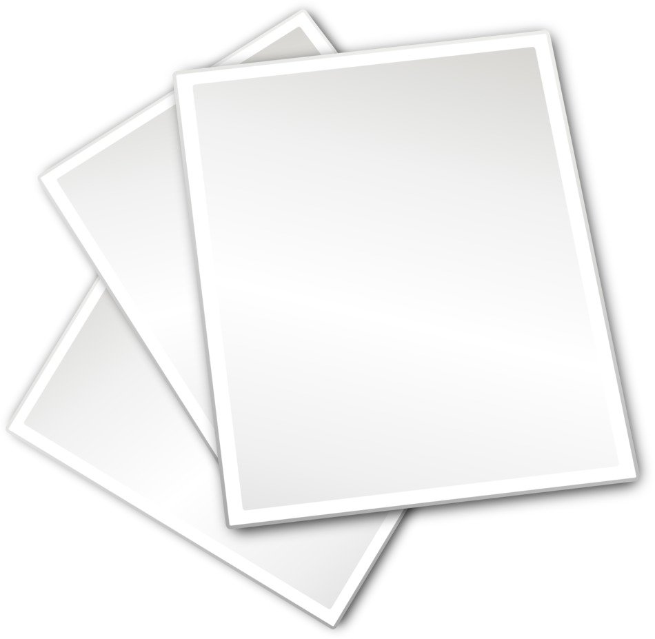 Three blank sheets of paper, drawing free image download