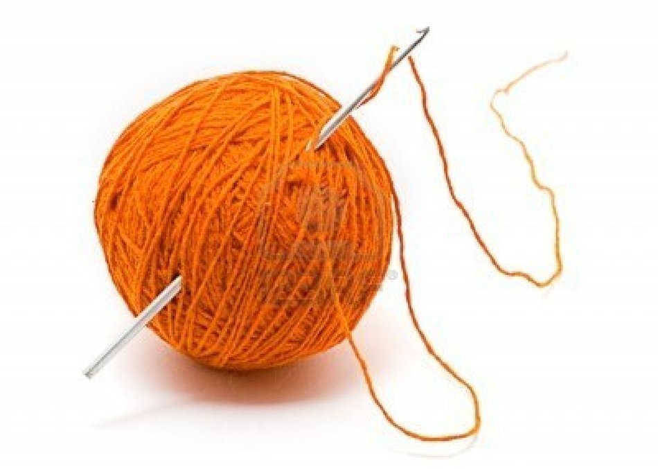 Clipart of Yarn And Crochet Hook free image download