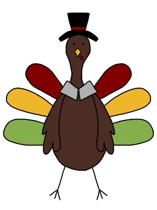 Running Turkey Clip Art drawing free image download