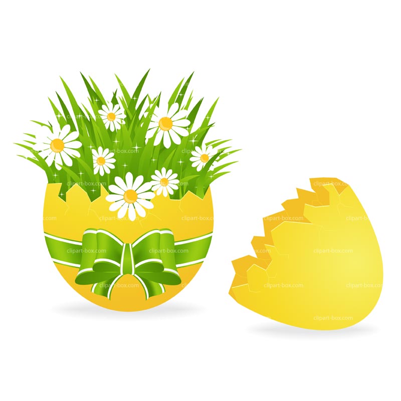 Isolated yellow Easter egg free image download