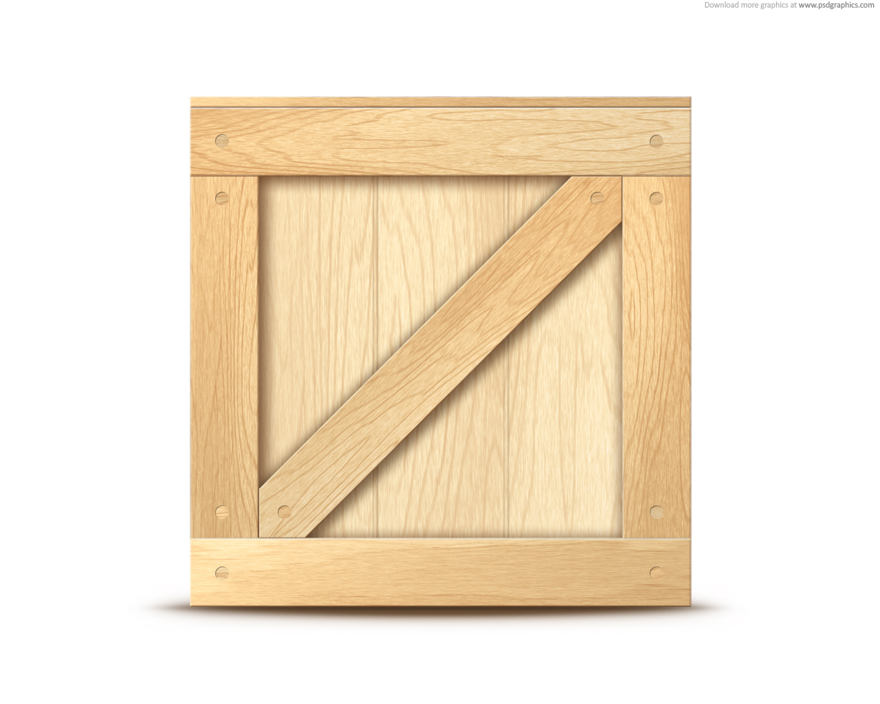 Clipart of wooden box on a white background free image download