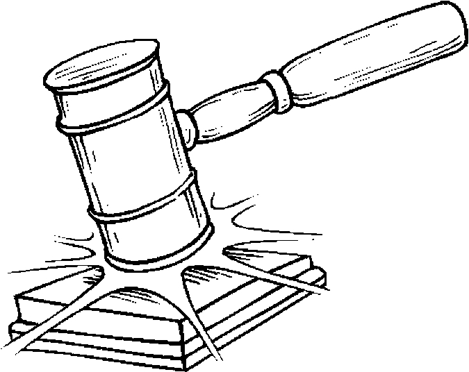 Judge Gavel Coloring Page free image download