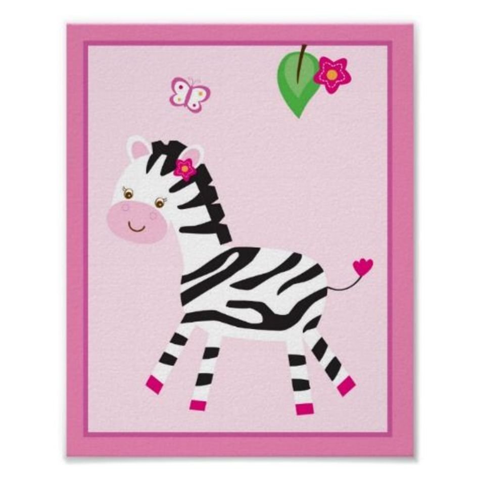 Girl Zebra Nursery Wall Art free image download