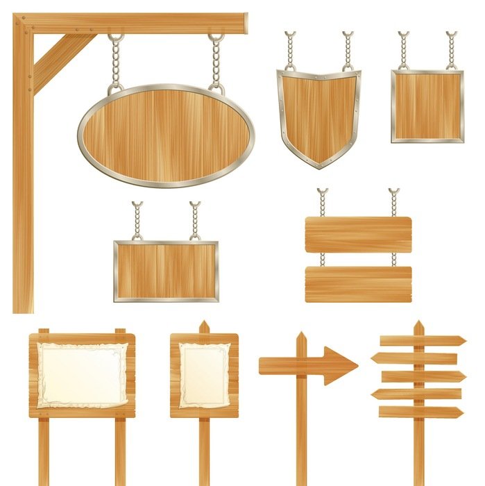 Wooden Signs drawing free image download