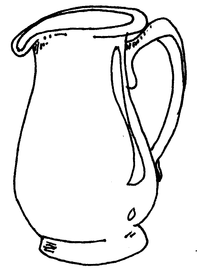 Black And White jug drawing free image download