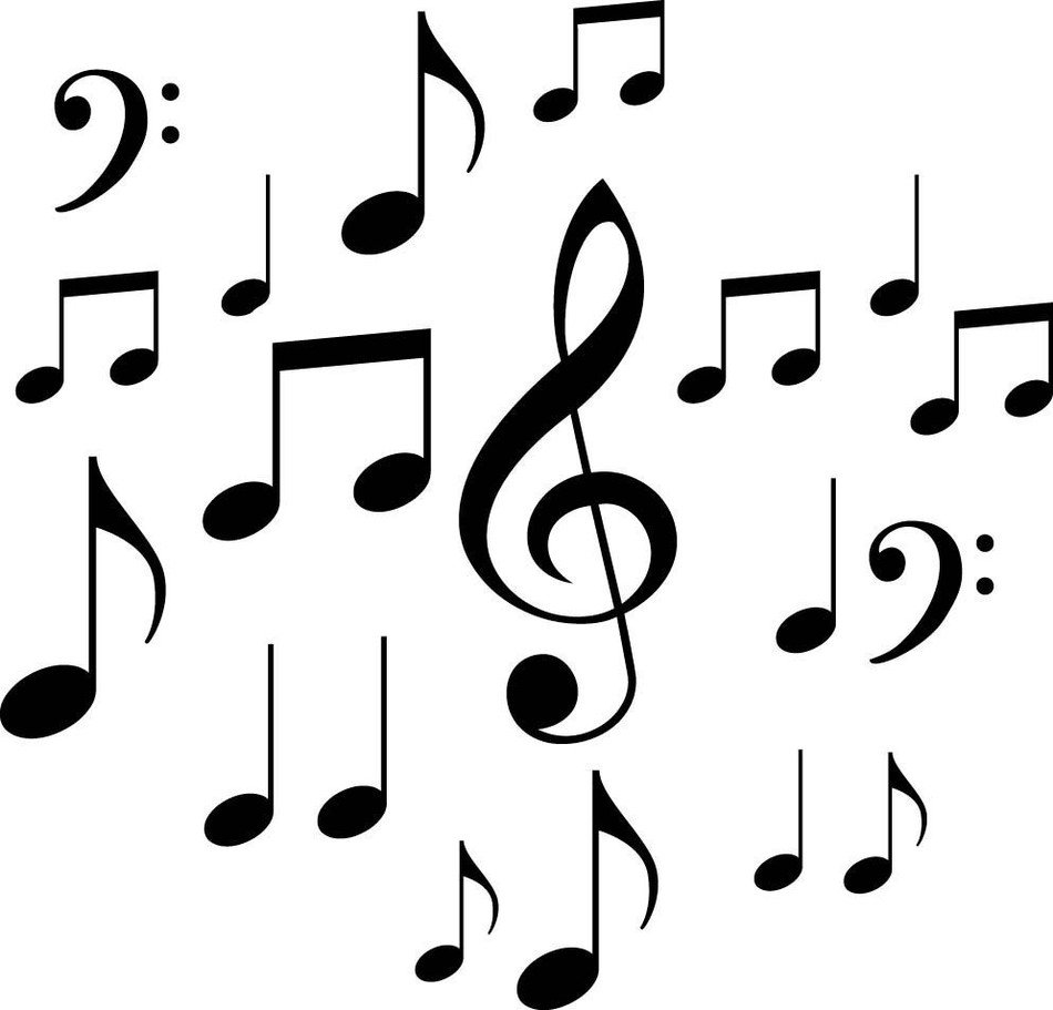 Many Music Notes drawing free image download