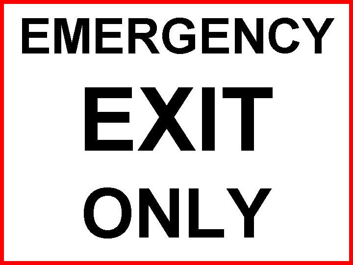 Emergency Exit Only Signs N2 free image download