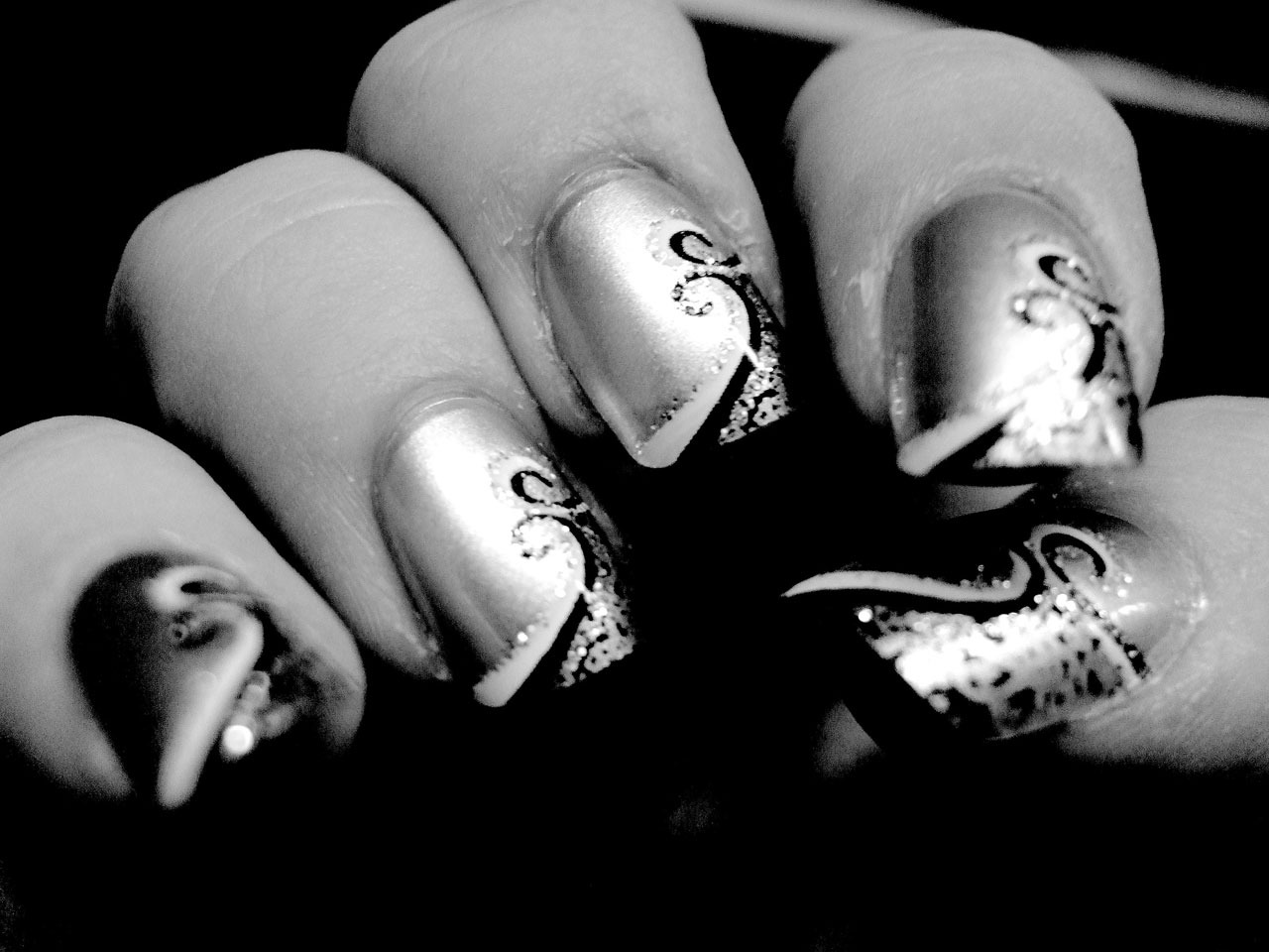 Fake Nails Black free image download
