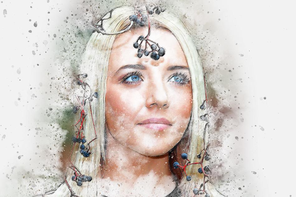 Woman art abstract vintage girl free image download