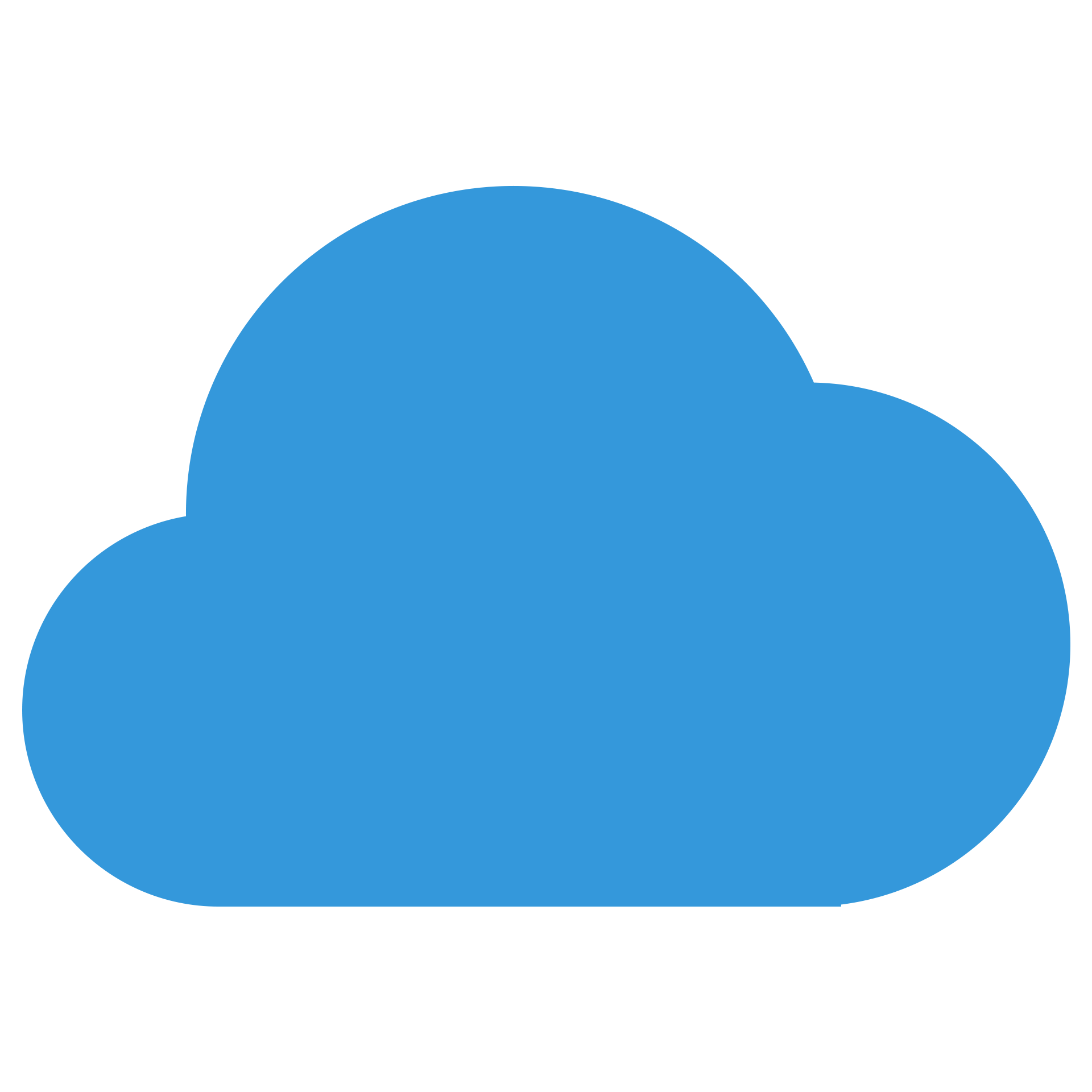 Simple blue cloud, icon free image download