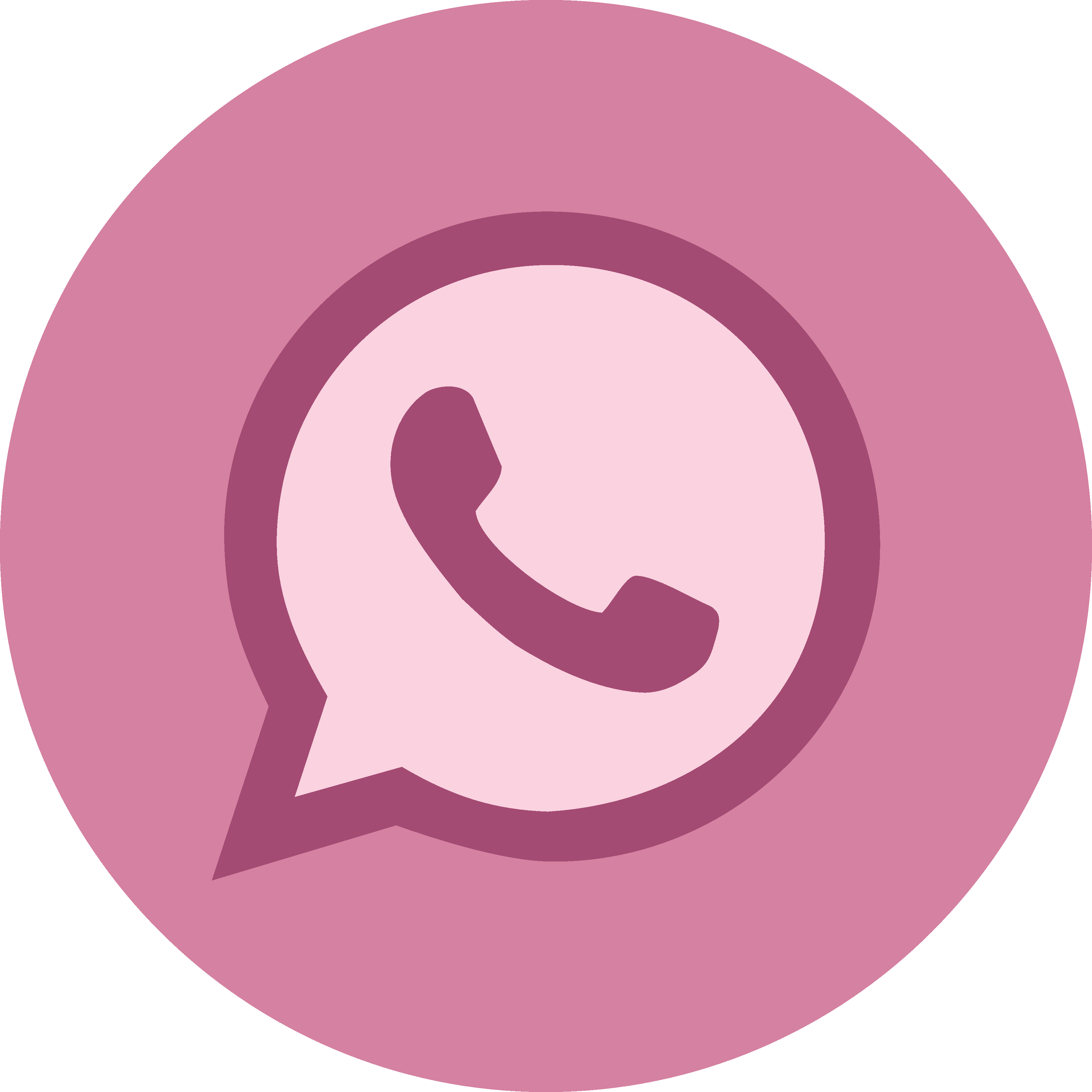 Pink whatsapp logo on white background free image download
