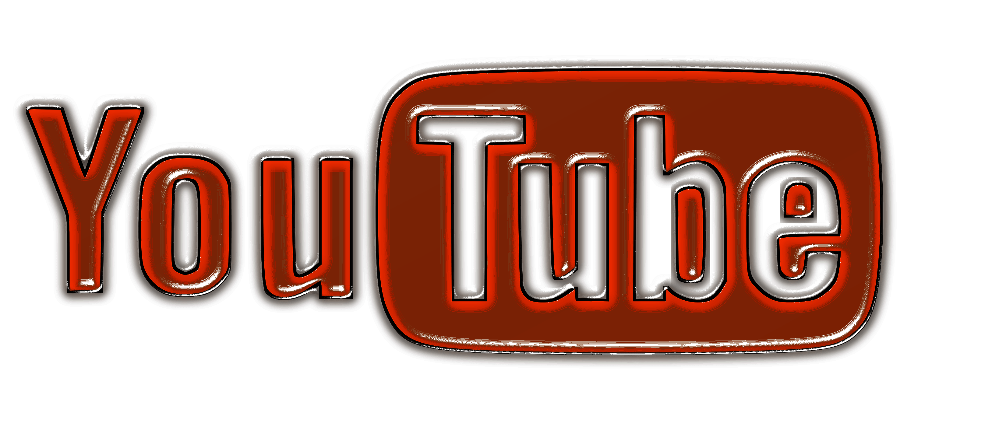 Youtube logo on white background free image download