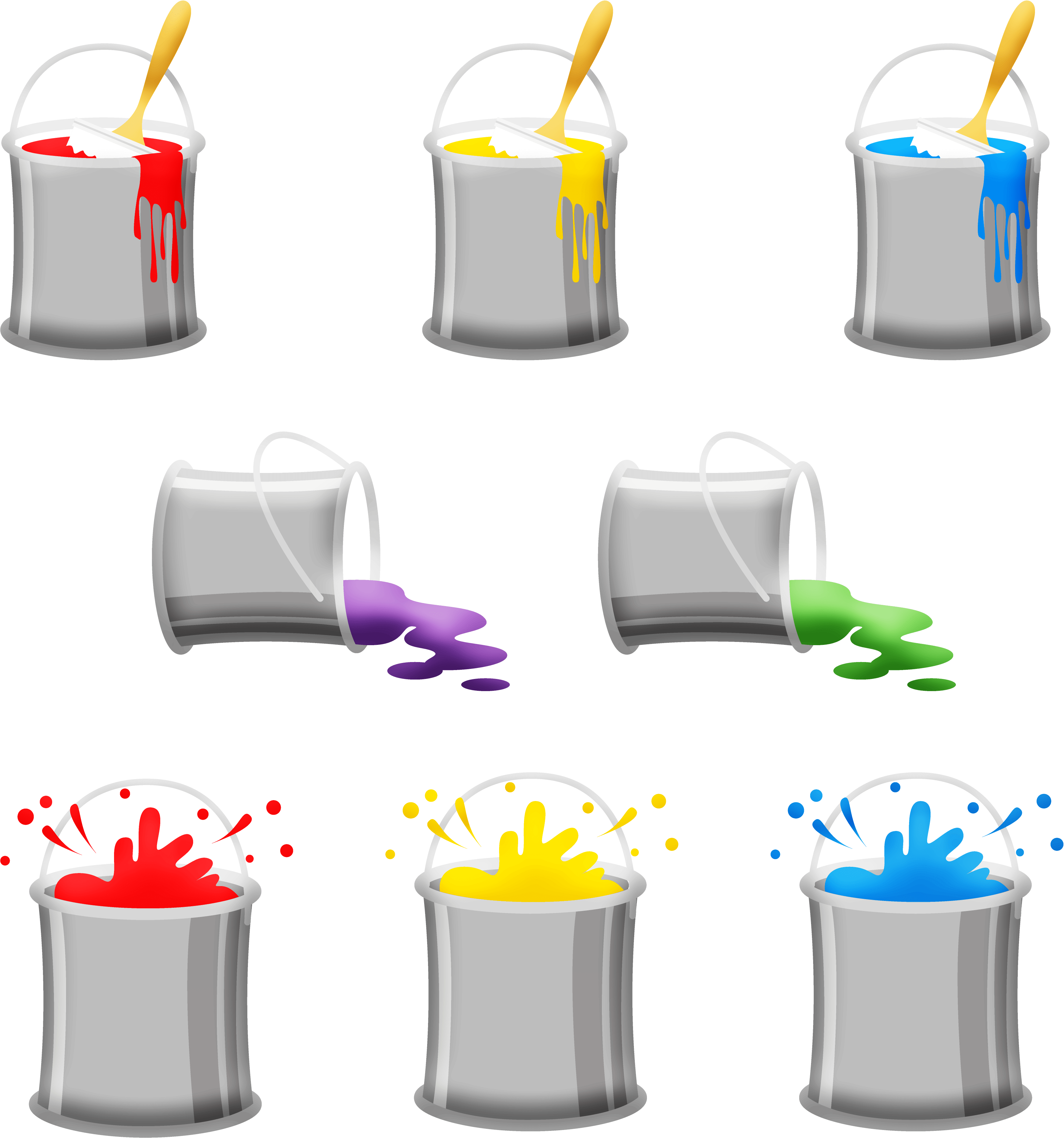 Painted paint cans free image download