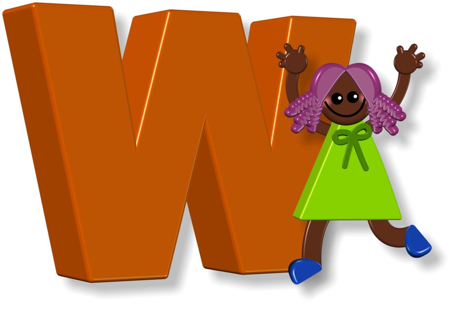Girl alphabet letters w drawing free image download