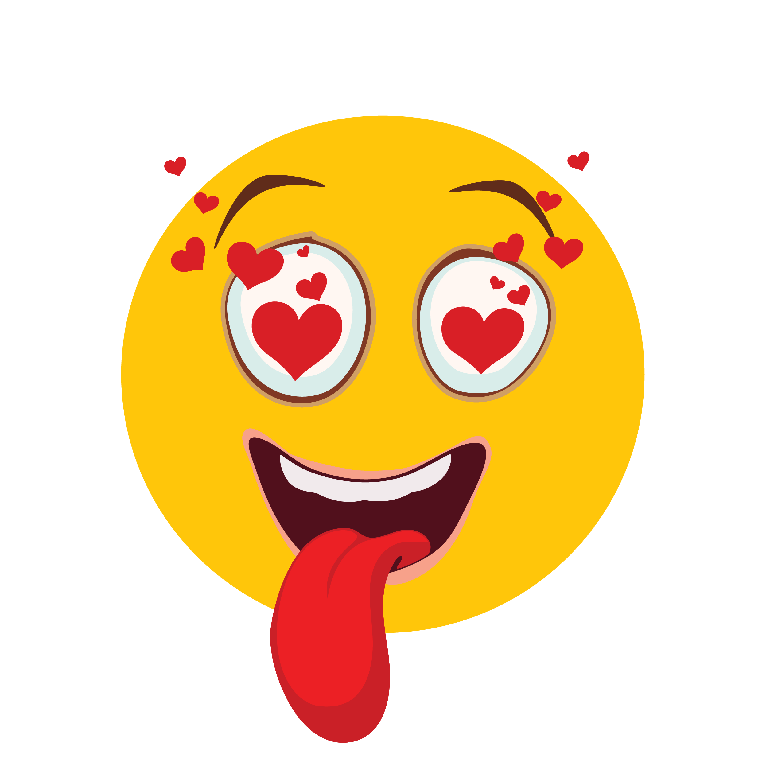 Emoji face love heart eyes drawing free image download