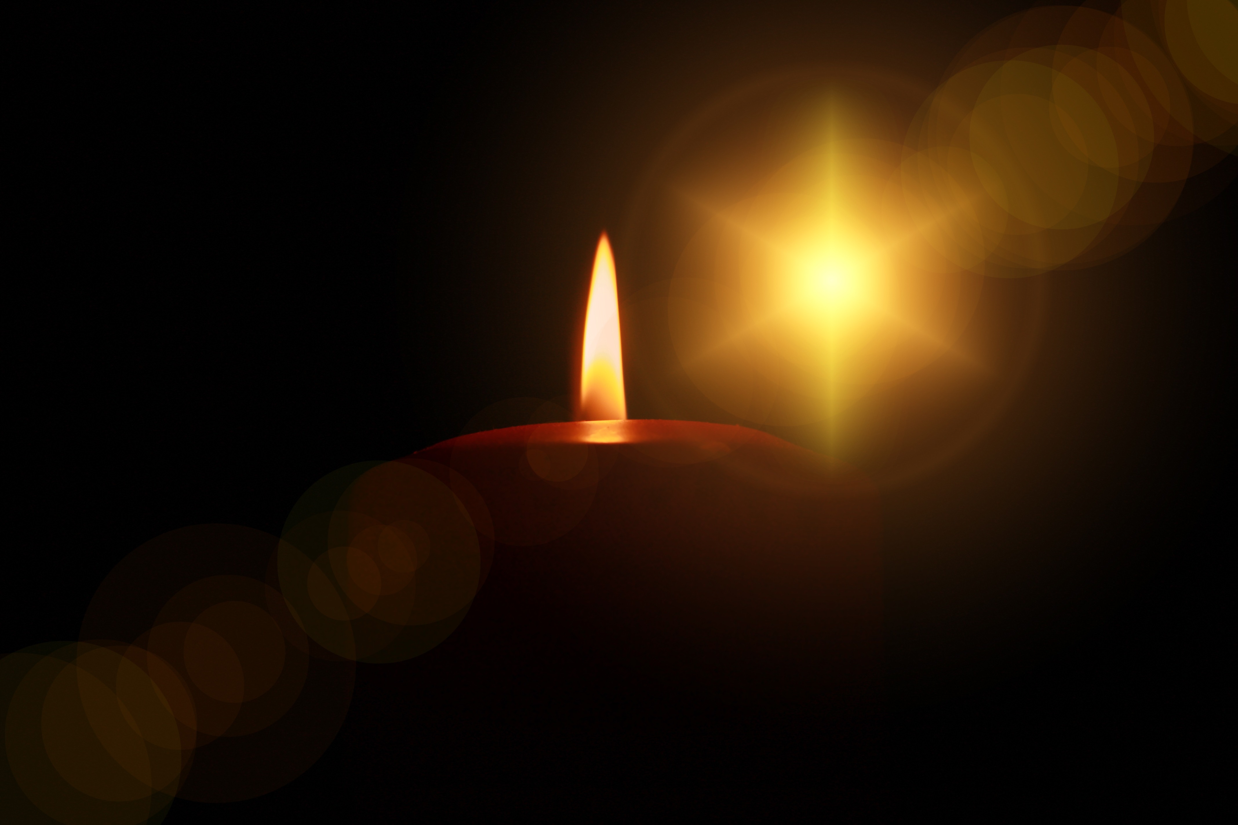 Candle flame in bright light free image download