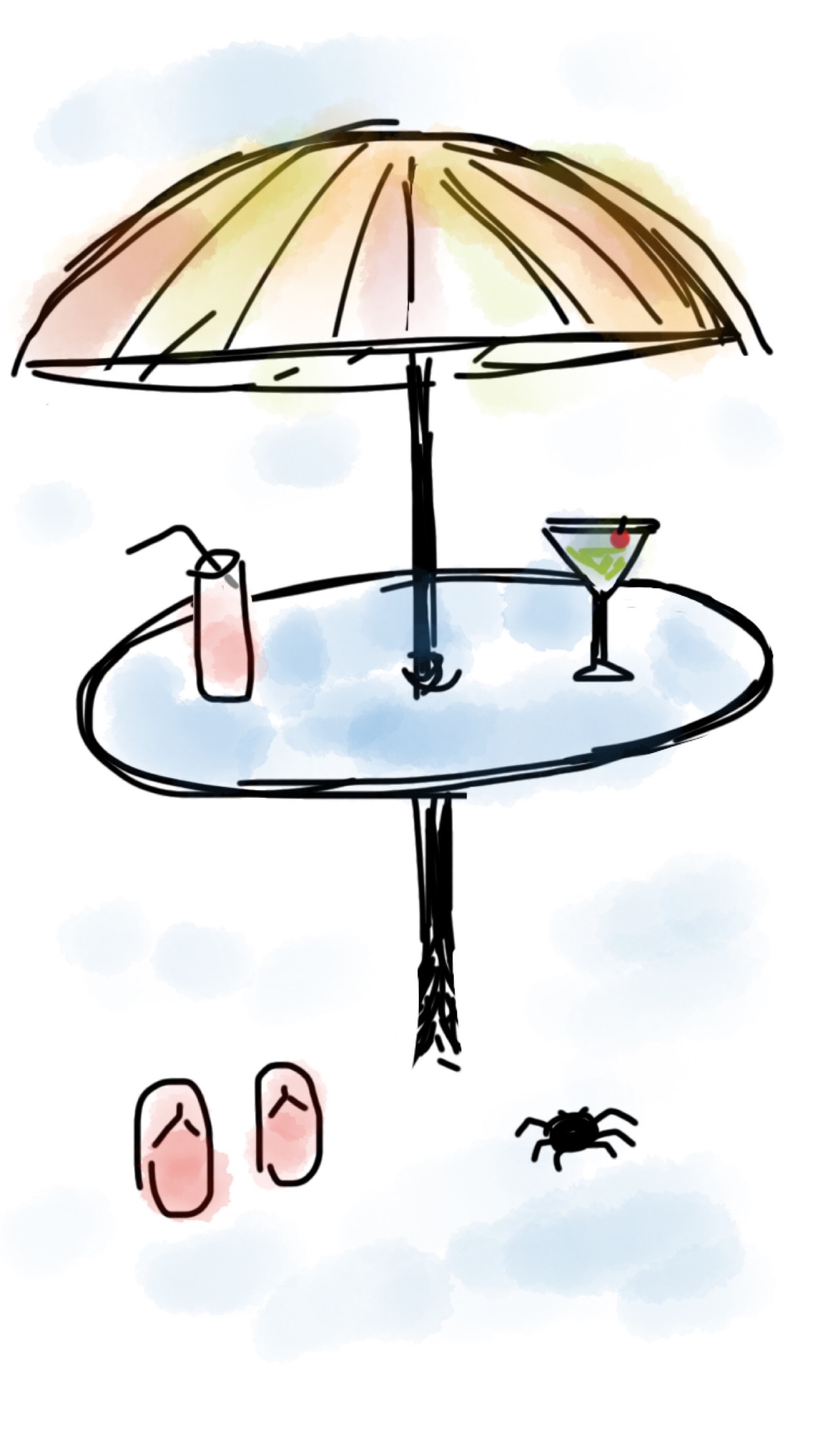 Beach umbrella drink martini free image download