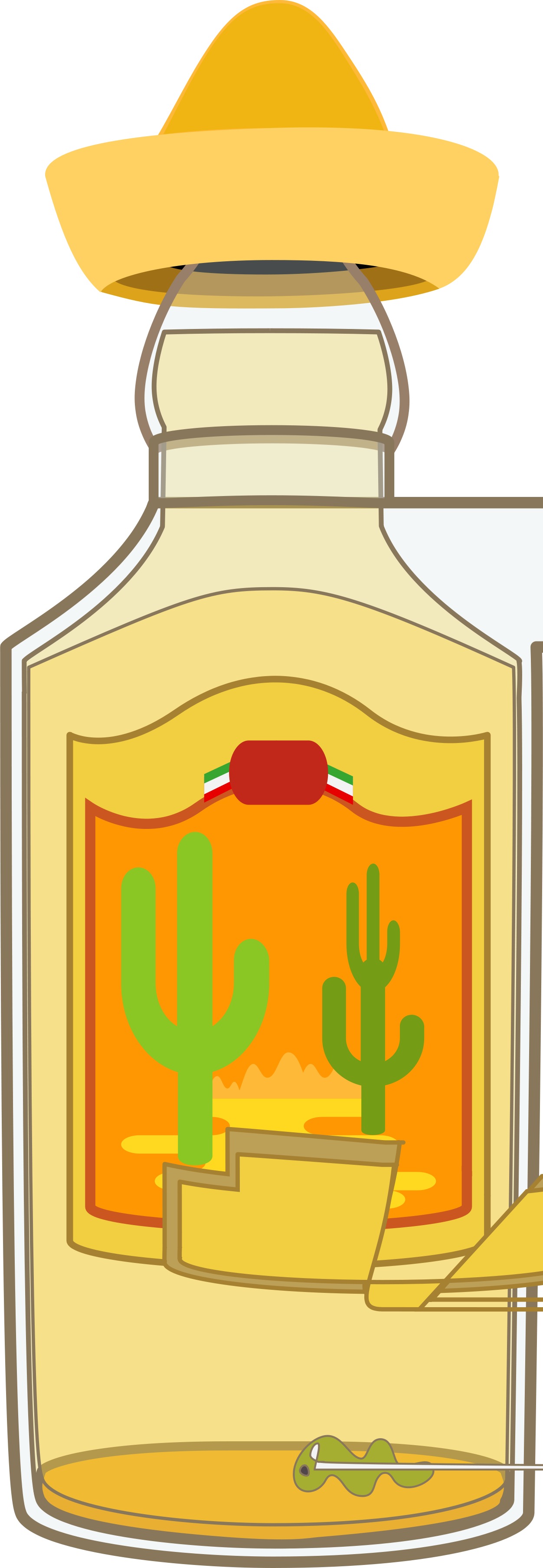 Graphic tequila bottle drawing free image download