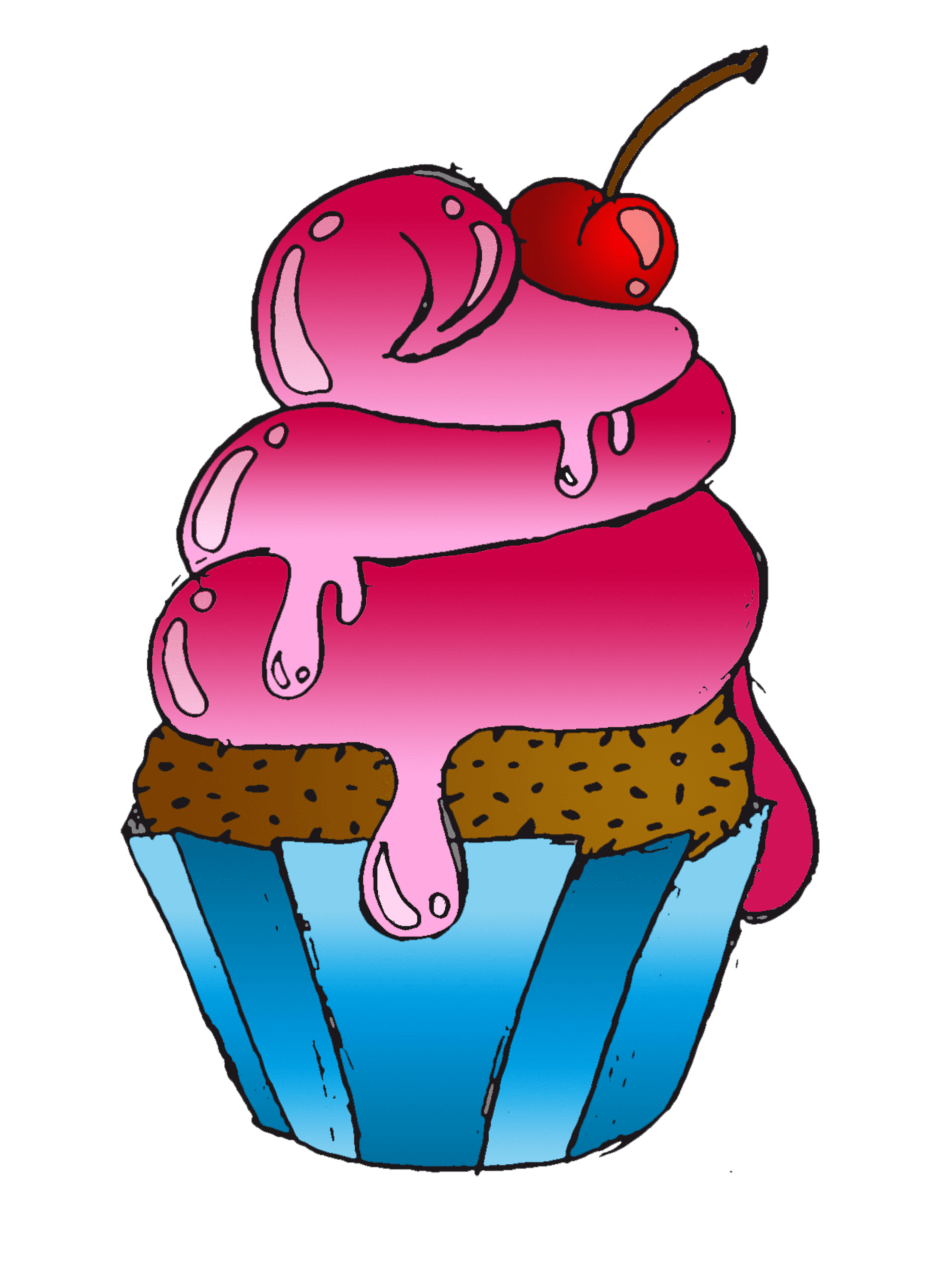 Muffin sugar sweet cake drawing free image download