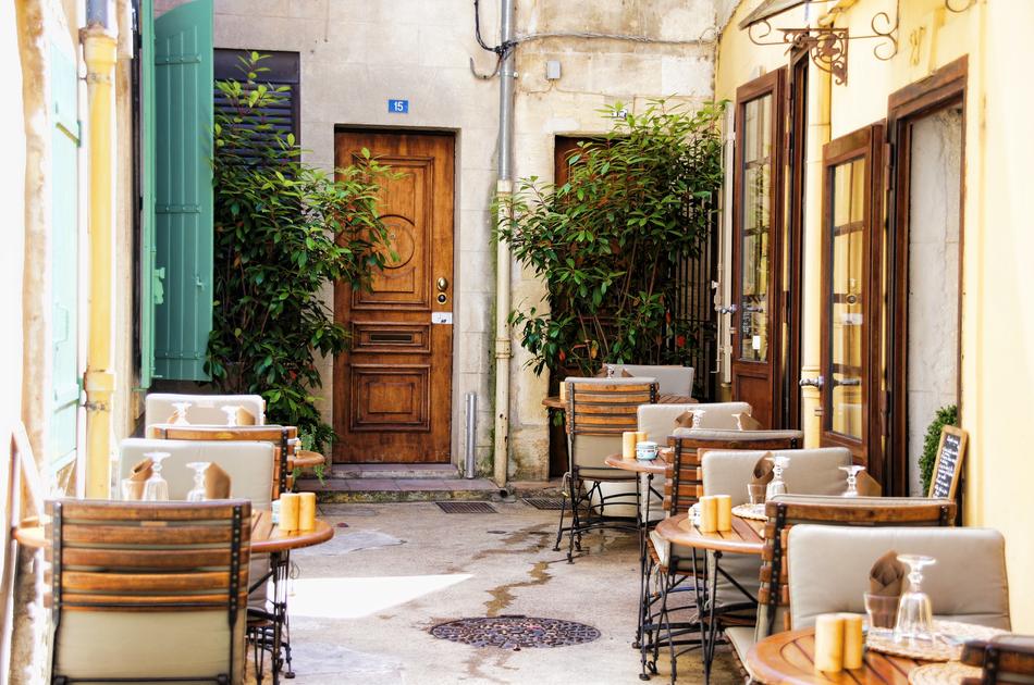 Bistro Dining tables restaurant in France Provence free image download