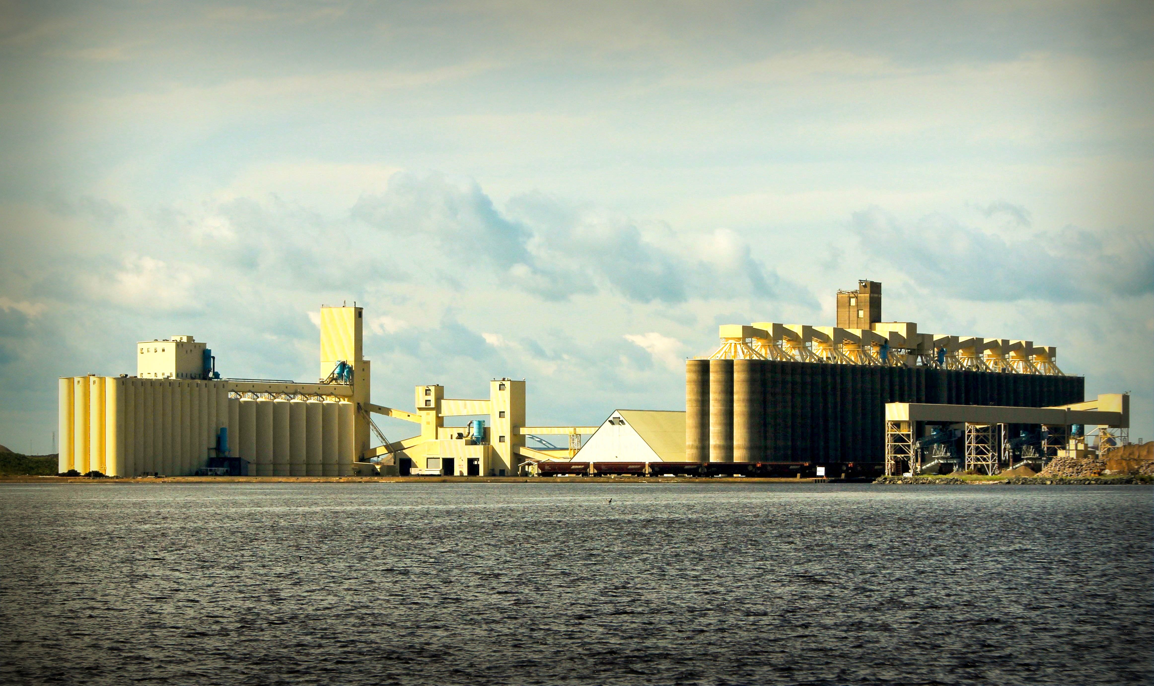 Landscape of Grain Elevators Lake Superior free image download
