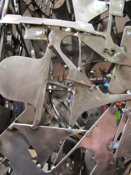 Colorful metal art, with the shapes free image download