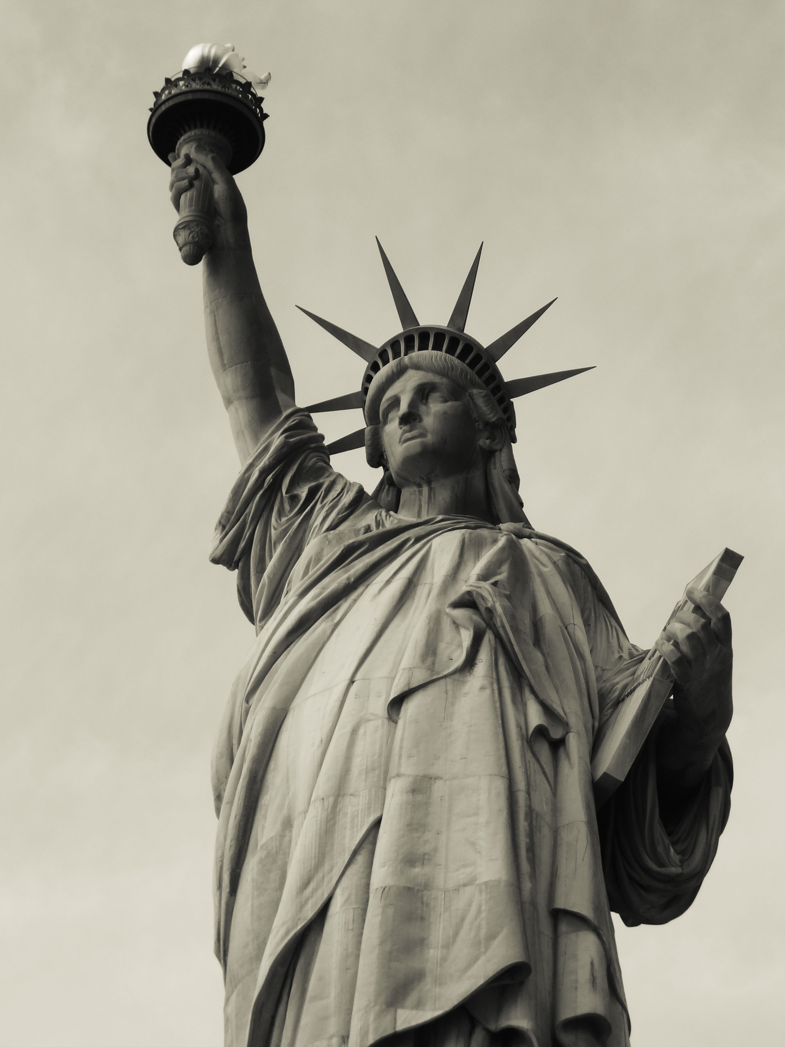 Statue Of Liberty black and white free image download
