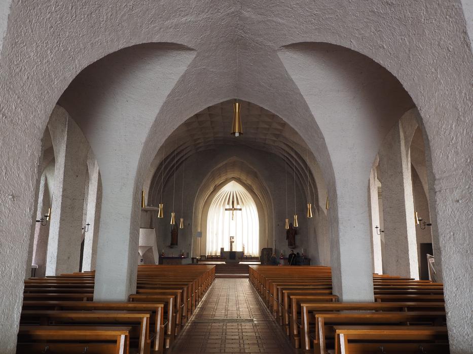 Beautiful interior of the St John the Baptist Church in New Ulm, with